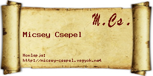 Micsey Csepel névjegykártya